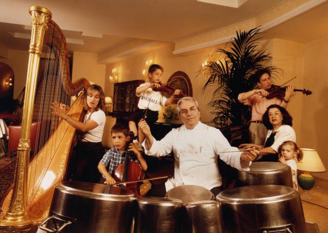 Gualtiero Marchesi e tutta la sua famiglia
